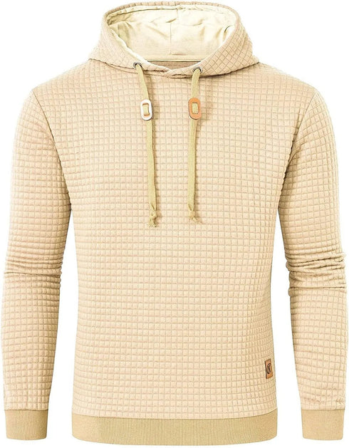 Premium Men’s Fleece Hoodies - Jacquard Pullover Sweatshirts for Men - High-Quality Male Hooded Sweatshirts - Warms Hoodies